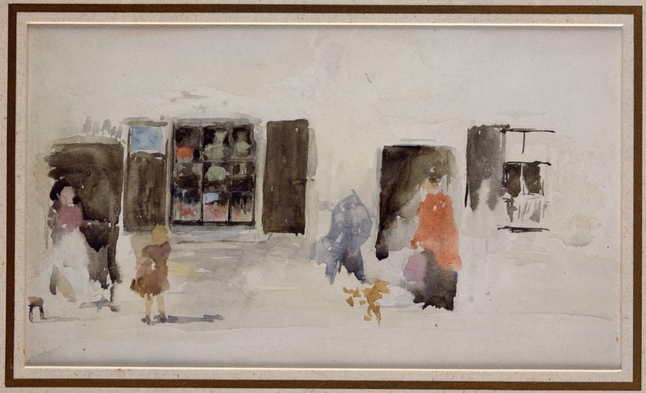 En Brittany-butikk med lukkede vinduer av James Abbott McNeill Whistler