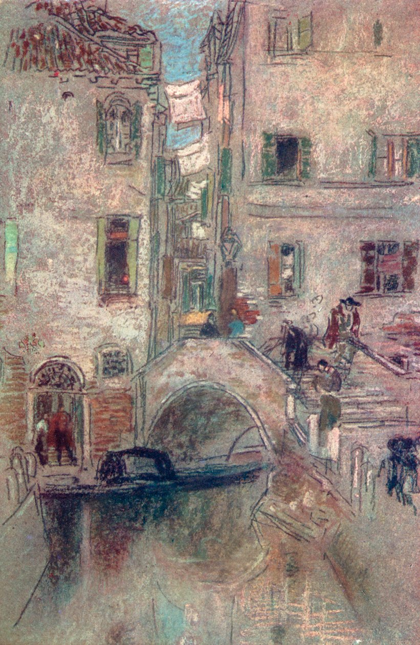 A Bye Canal, Venezia, 1800-tallet, 1904. av James Abbott McNeill Whistler