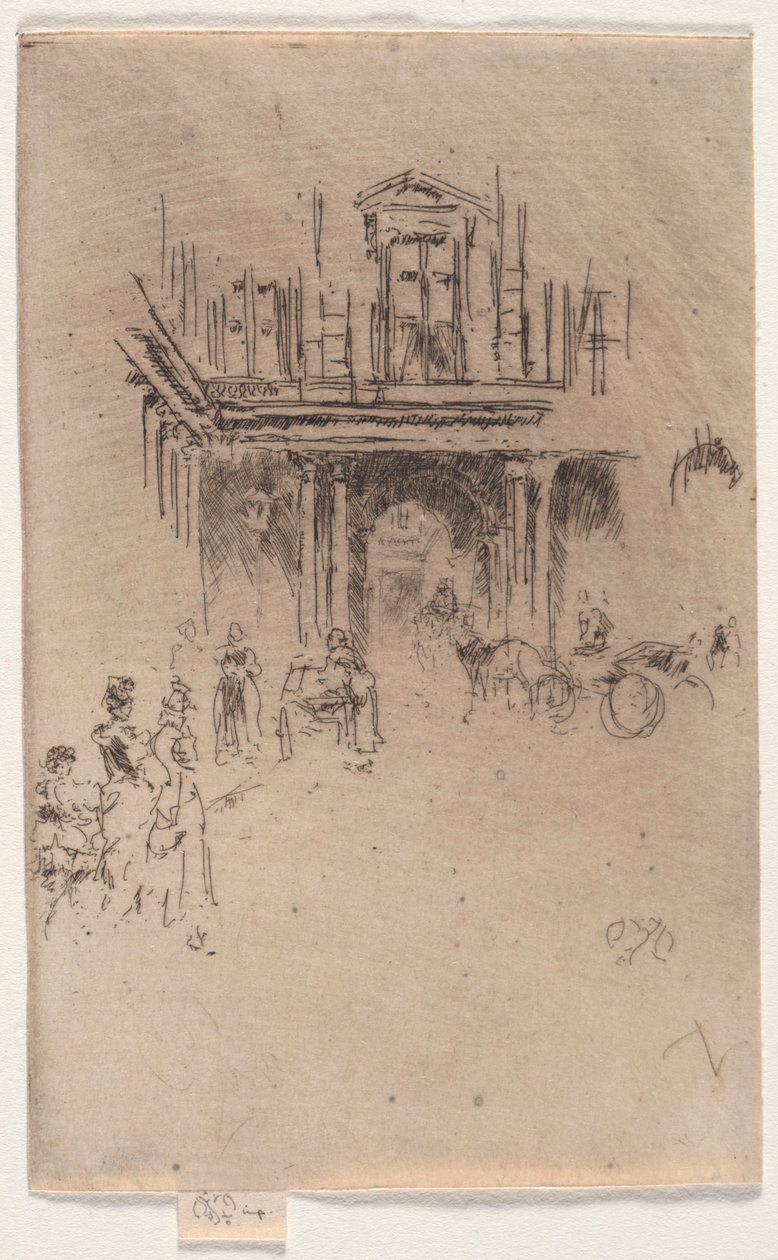Et hjørne av Palais Royal. av James Abbott McNeill Whistler