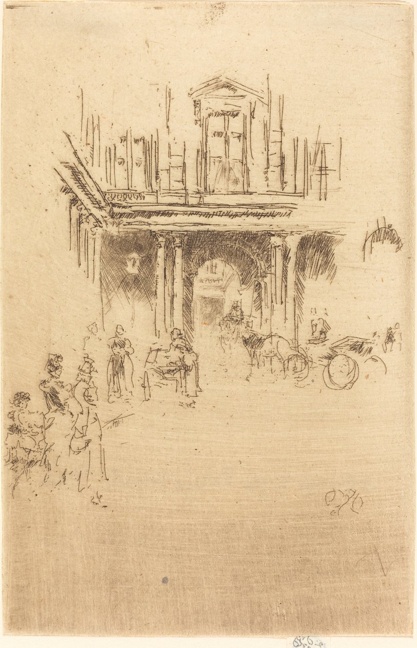 Et hjørne av Palais Royal, ca. 18831886. av James Abbott McNeill Whistler