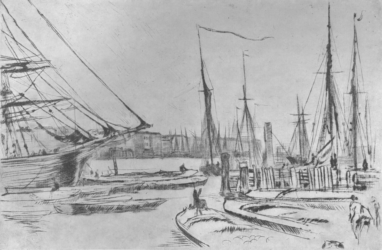 En skisse fra Billingsgate, 1878, 1904 av James Abbott McNeill Whistler