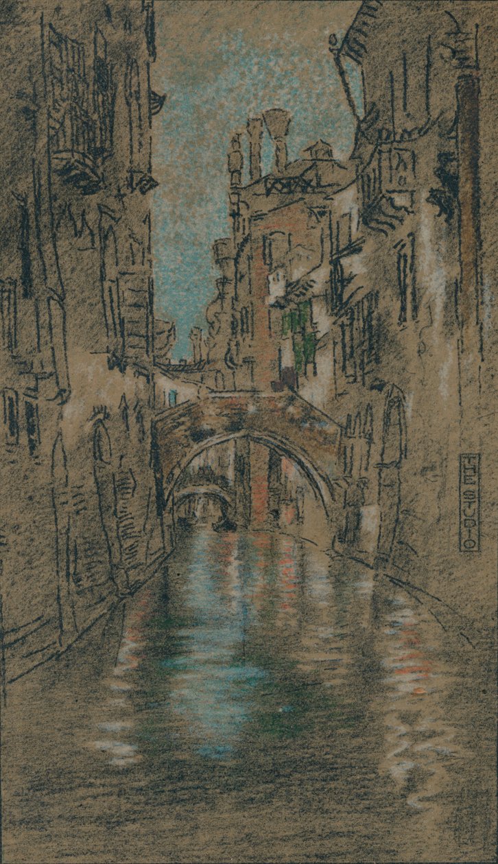 En venetiansk kanal, c1880 av James Abbott McNeill Whistler