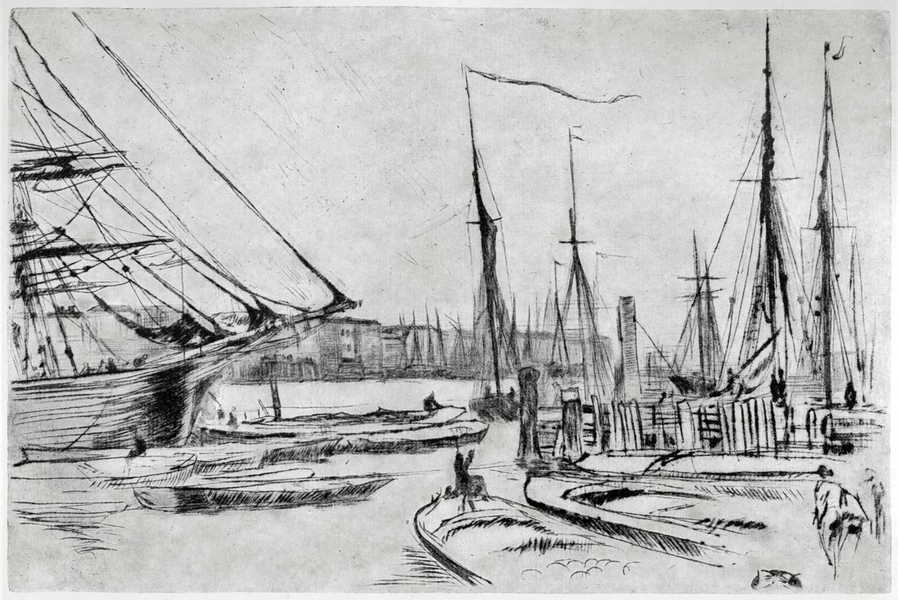 En skisse fra Billingsgate, 1800-tallet 1904. av James Abbott McNeill Whistler