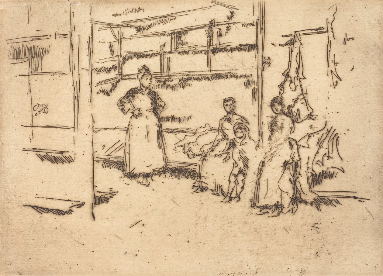 Etter salget, Hounsditch, ca. 18861888. av James Abbott McNeill Whistler