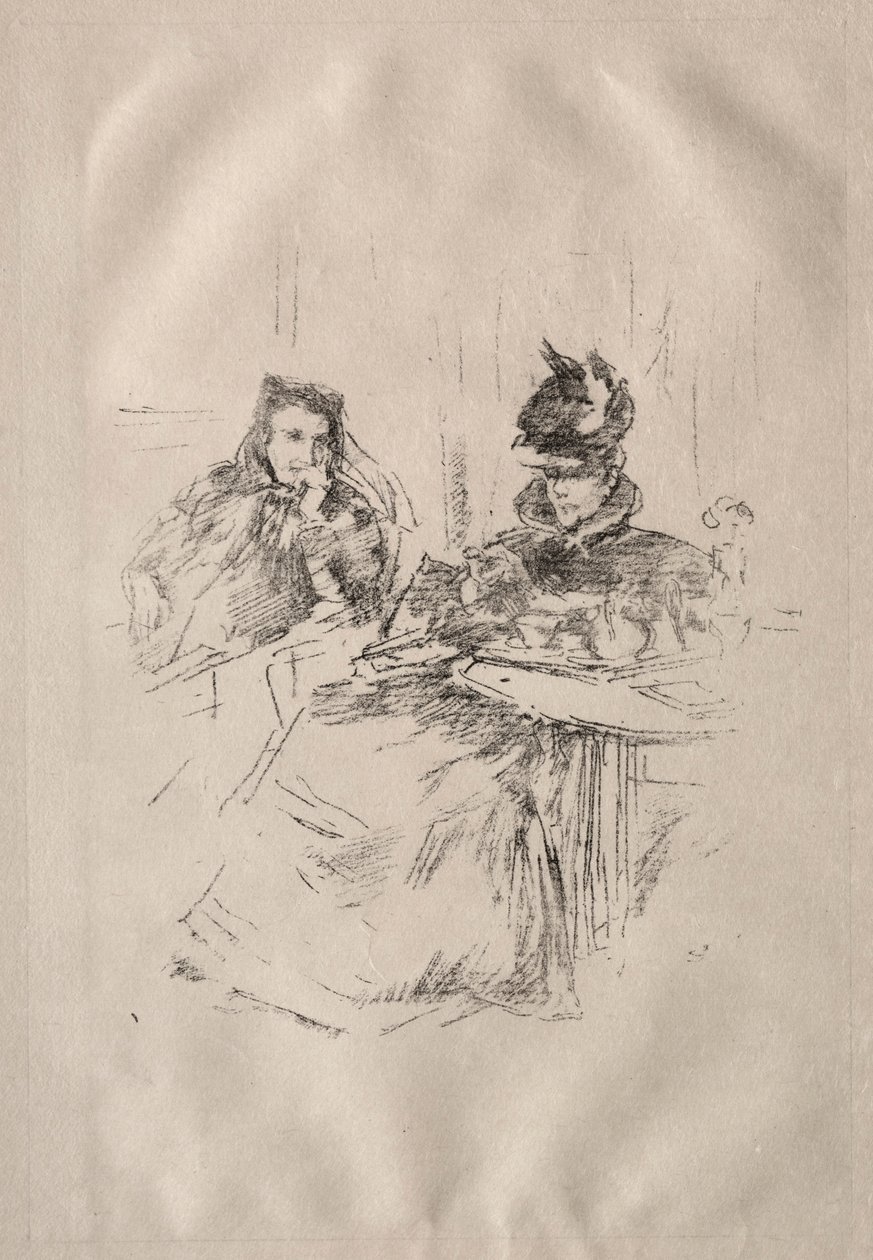 Afternoon Tea, Mrs. Phillips og Mrs. Charles Whibley. av James Abbott McNeill Whistler