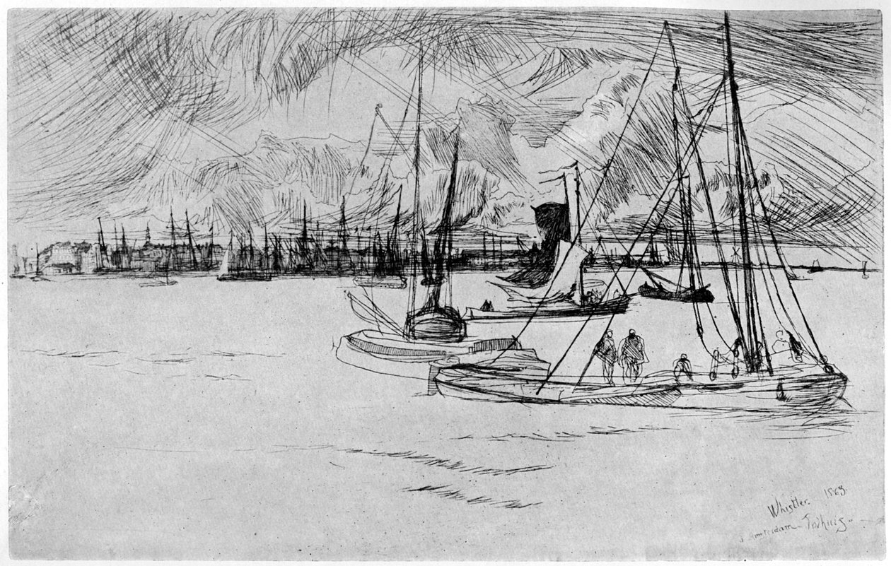 Amsterdam, 1800-tallet 1904. av James Abbott McNeill Whistler