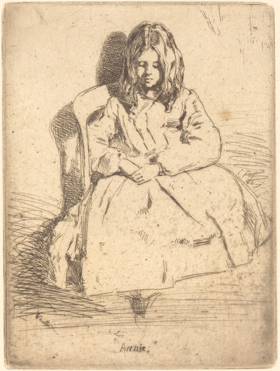 Annie Sittende, 1858. av James Abbott McNeill Whistler
