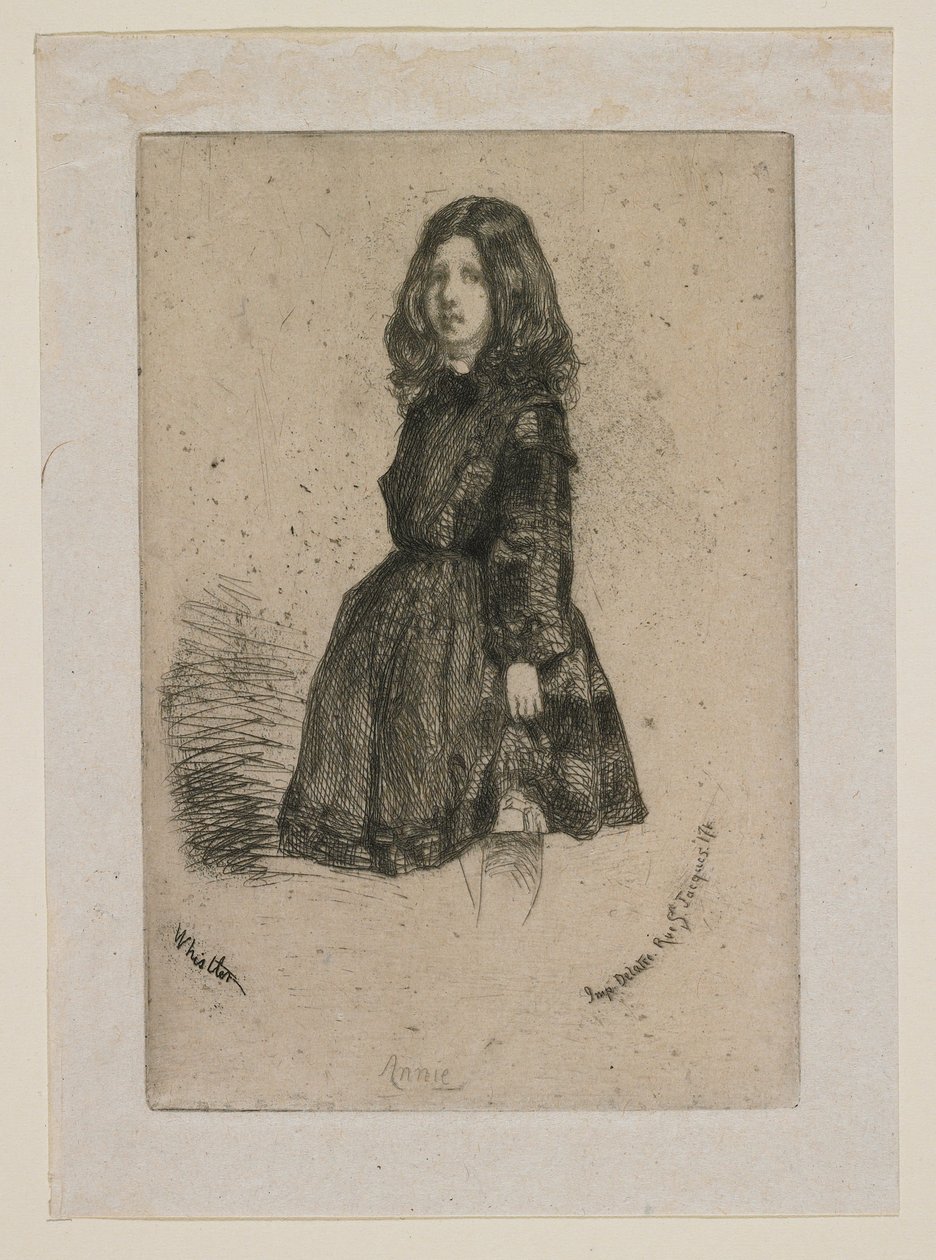 Annie fra Tolv etsninger etter naturen av James Abbott McNeill Whistler