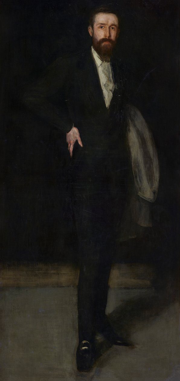 Arrangement i svart: Portrett av F. R. Leyland, 1870-1873. av James Abbott McNeill Whistler