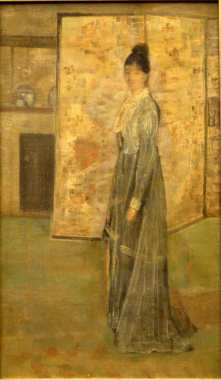 Arrangement i Flesh Color og Grey: The Chinese Screen av James Abbott McNeill Whistler