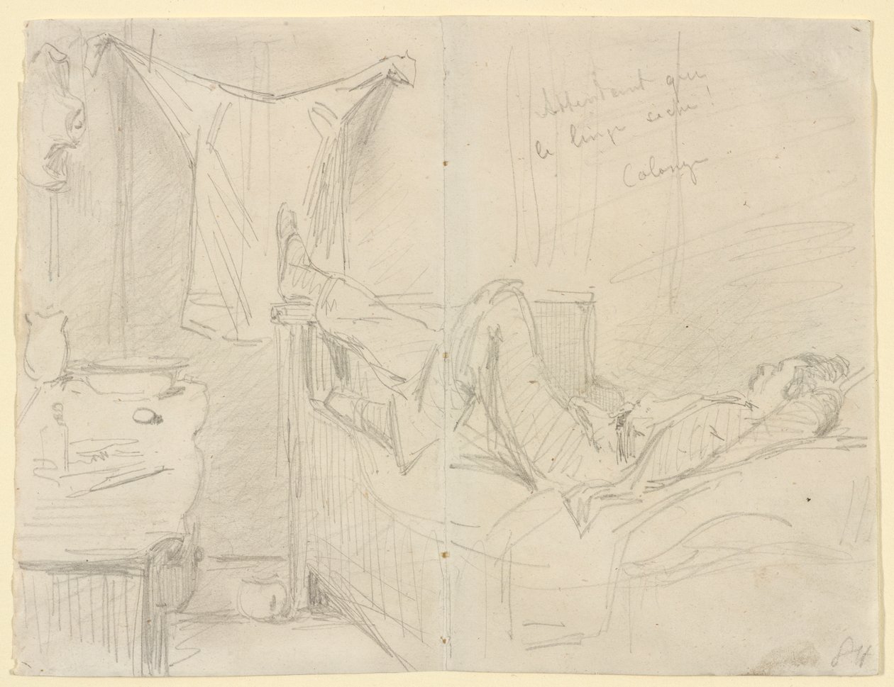 Venter på at tøyet skal tørke! Köln, 1858. av James Abbott McNeill Whistler