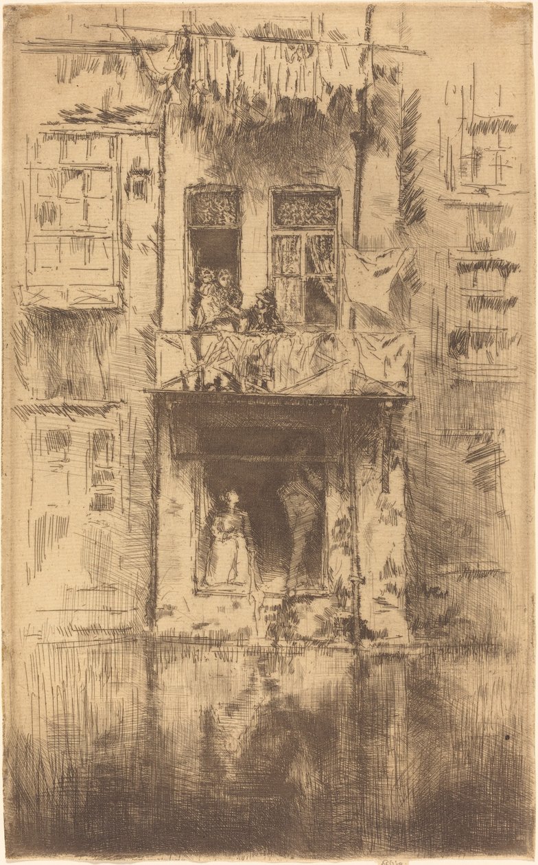 Balkong, Amsterdam, 1889. av James Abbott McNeill Whistler