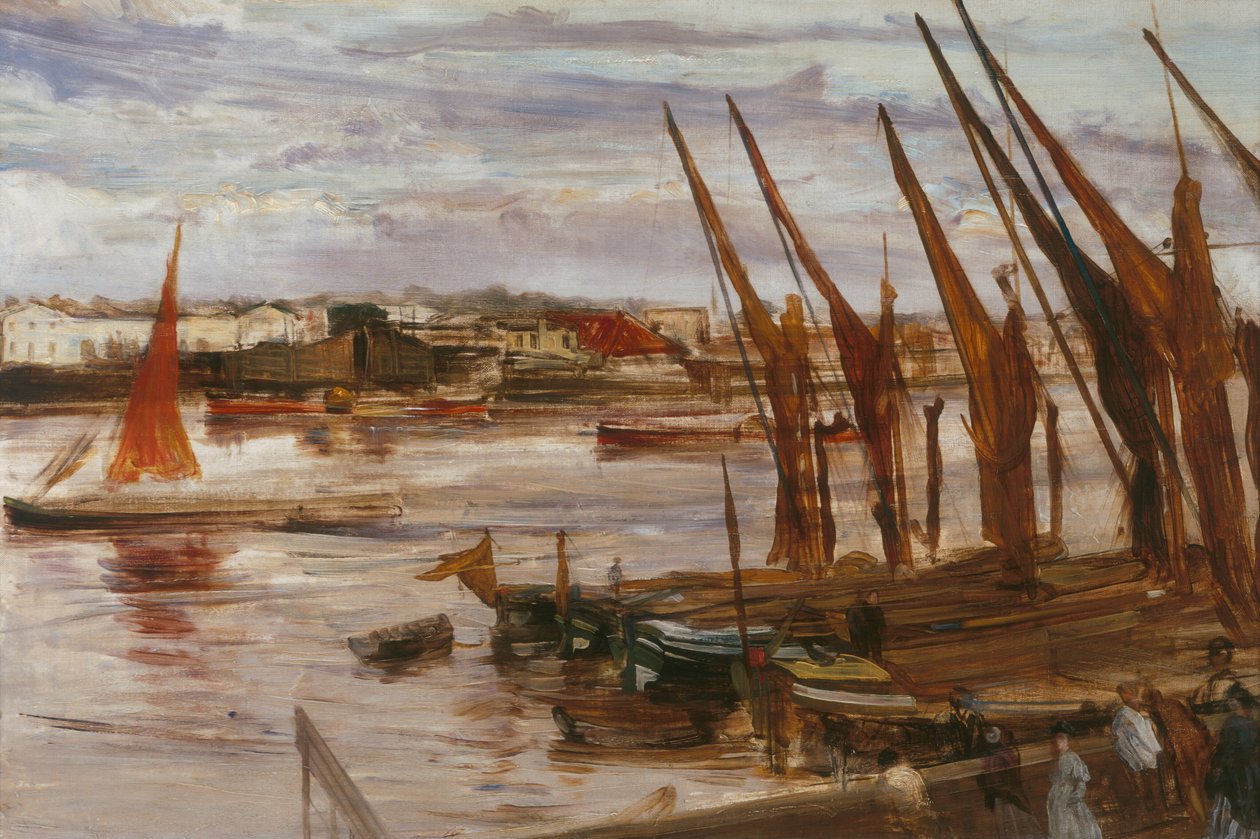 Battersea Reach, ca. 1863. av James Abbott McNeill Whistler