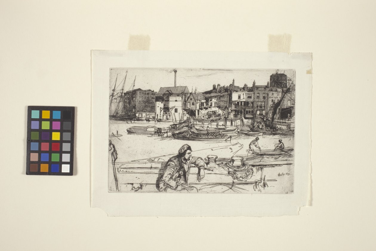 Black Lion Wharf (etsing) av James Abbott McNeill Whistler