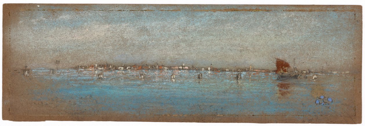 Blått og sølv - Øyene, Venezia, 1879-1880. av James Abbott McNeill Whistler