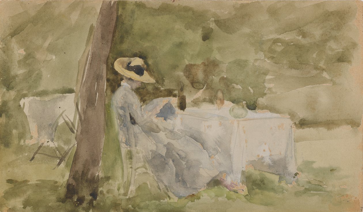 Frokost i hagen, 1885-1886. av James Abbott McNeill Whistler