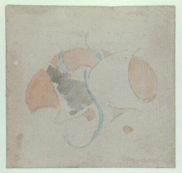 Sommerfuglmotiv (blyant og akvarell på papir) av James Abbott McNeill Whistler