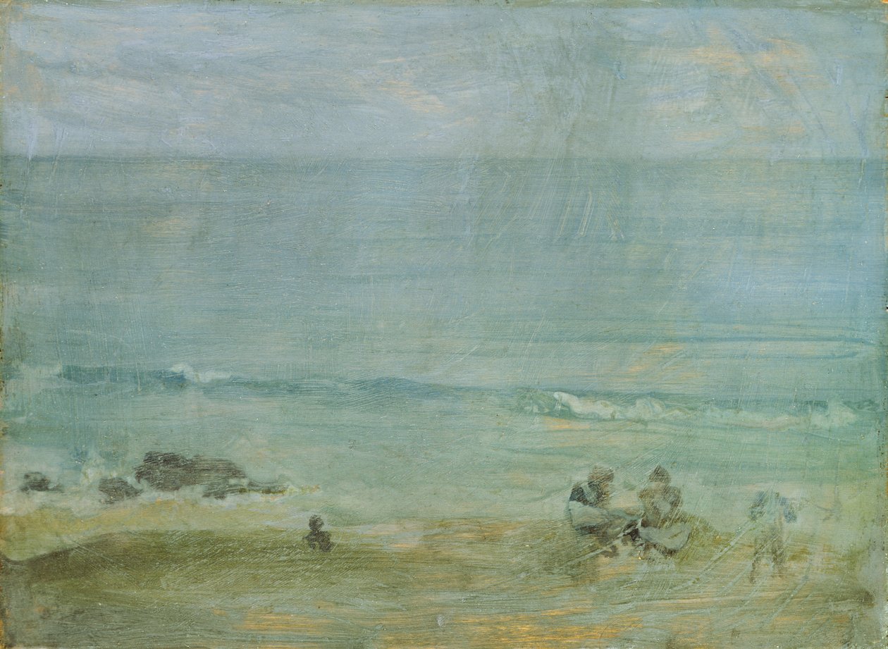 Ved bredden, St. Ives (olje om bord) av James Abbott McNeill Whistler