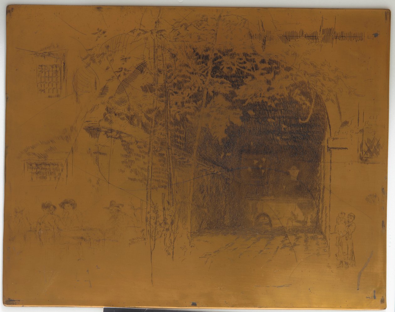Kansellert trykkplate for The Traghetto, nr. 2, 1879-1880. av James Abbott McNeill Whistler
