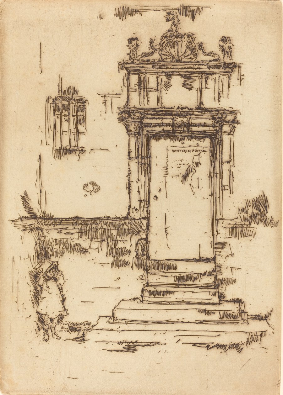 Kapelldøråpning, Montresor, 1888. av James Abbott McNeill Whistler
