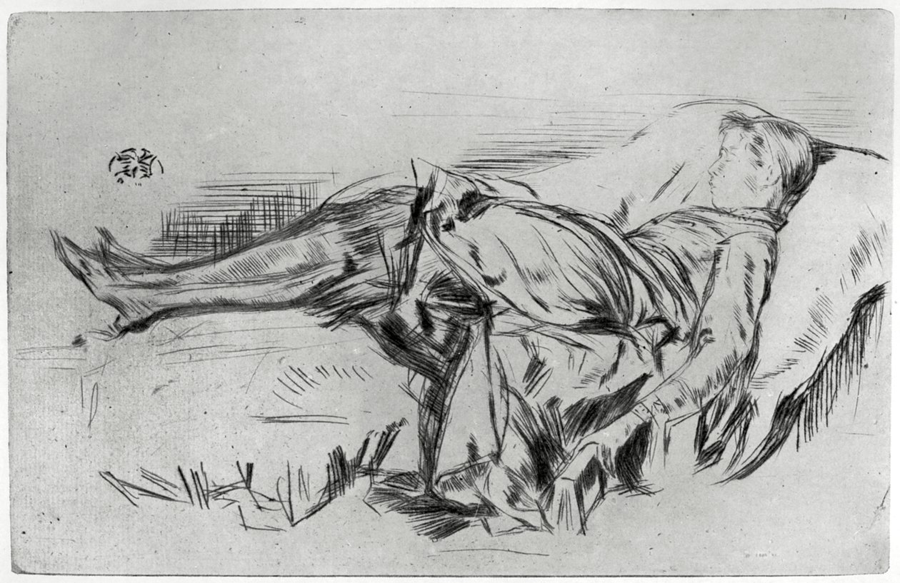 Child on a Couch, 1800-tallet 1904. av James Abbott McNeill Whistler