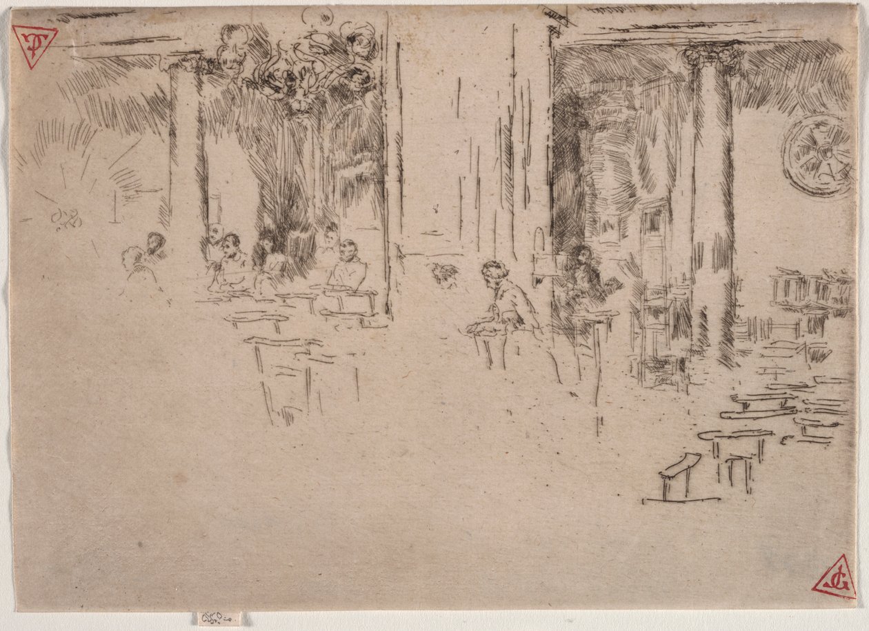 kirke, Brussel. av James Abbott McNeill Whistler
