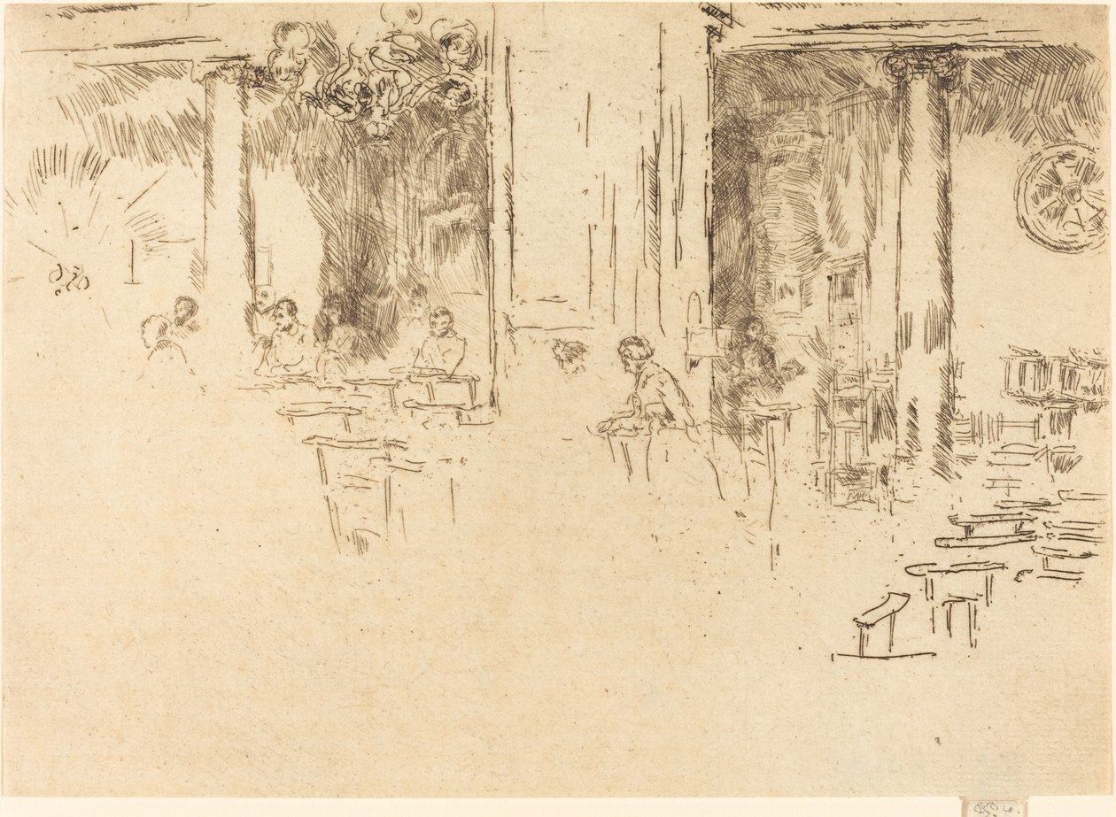 Kirke, Brussel, 1887. av James Abbott McNeill Whistler