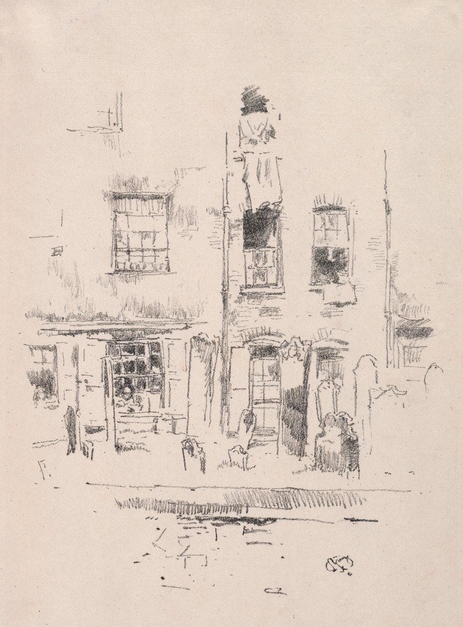 Kirkegården, 1887. av James Abbott McNeill Whistler