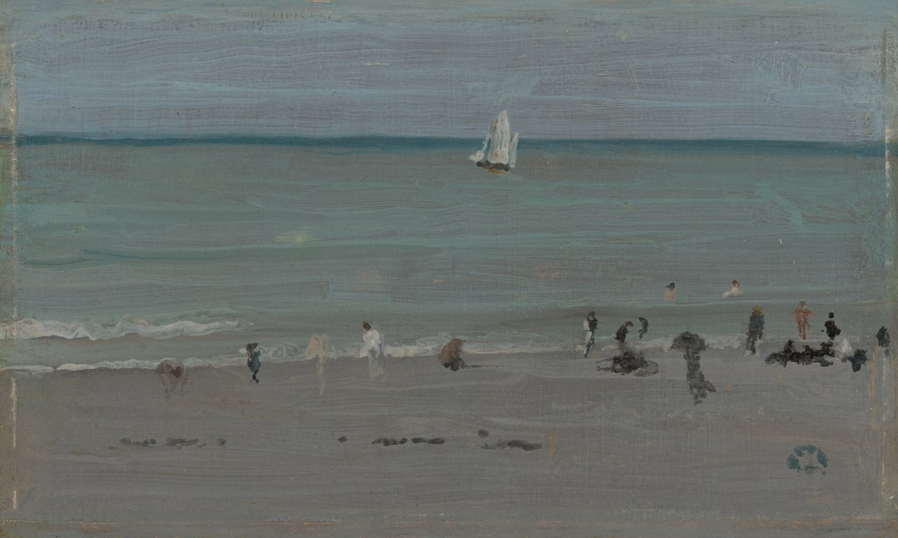 Kystscene, badende, 188485. av James Abbott McNeill Whistler