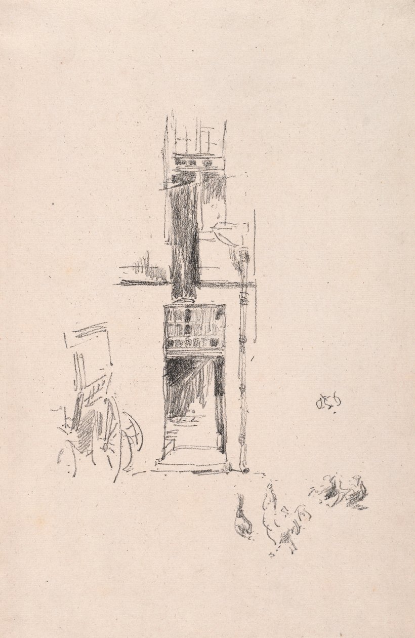 Haner og høner, Hotel Colbert, 1891. av James Abbott McNeill Whistler