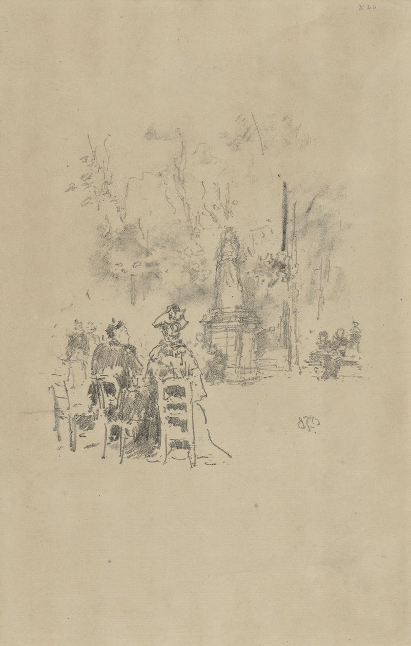 Samtale under statuen, Luxembourghagen av James Abbott McNeill Whistler