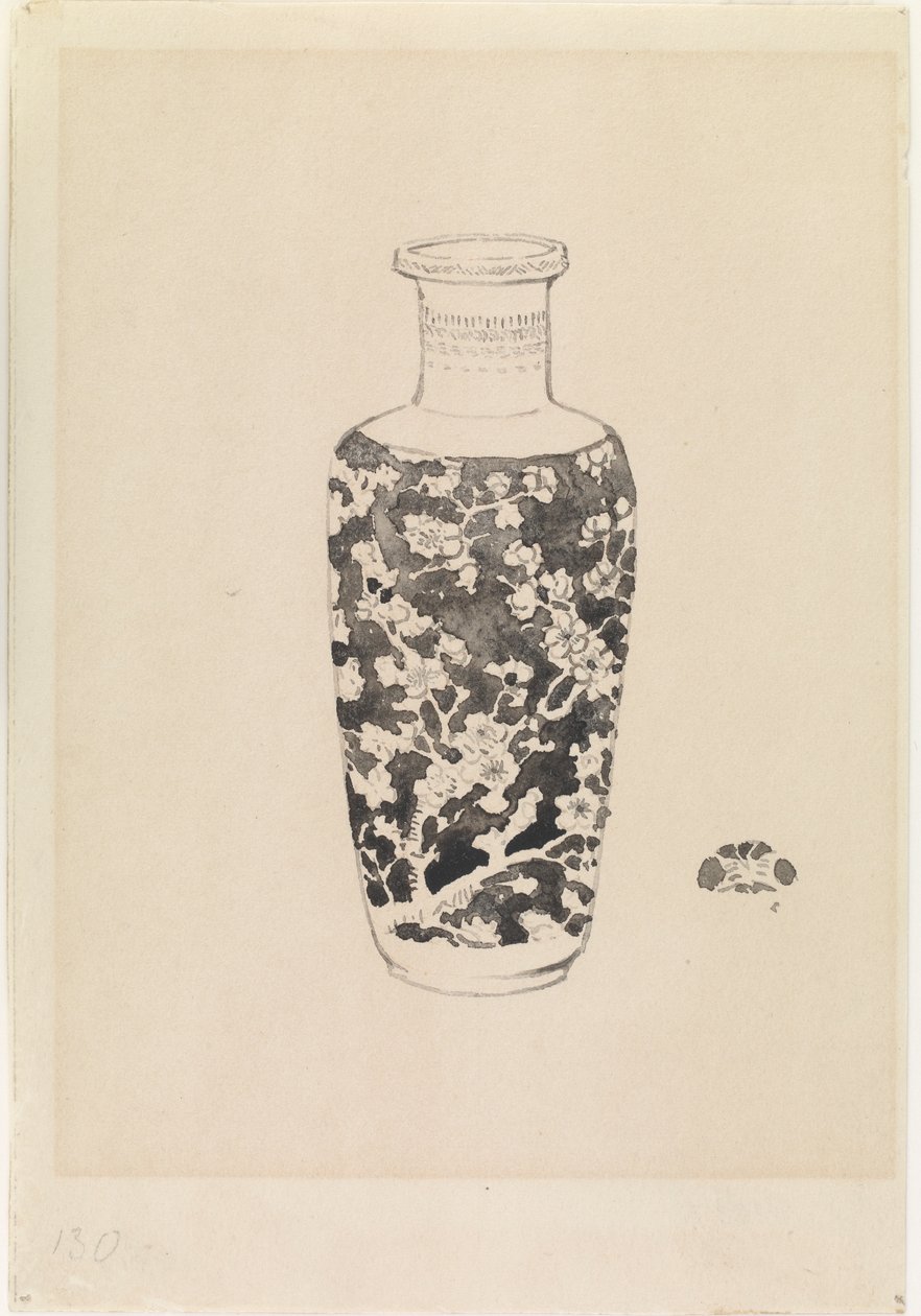 Sylindrisk vase med tykk hals, 1876. av James Abbott McNeill Whistler