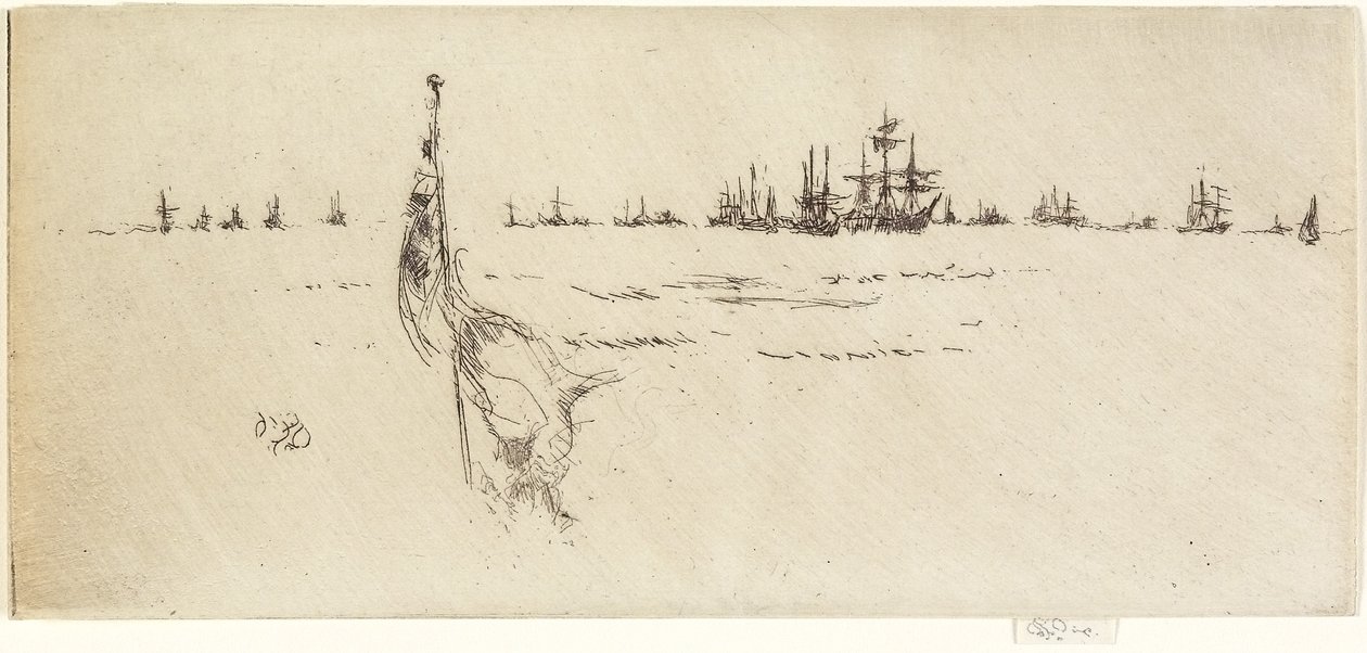Dyppe flagget, 1887 av James Abbott McNeill Whistler