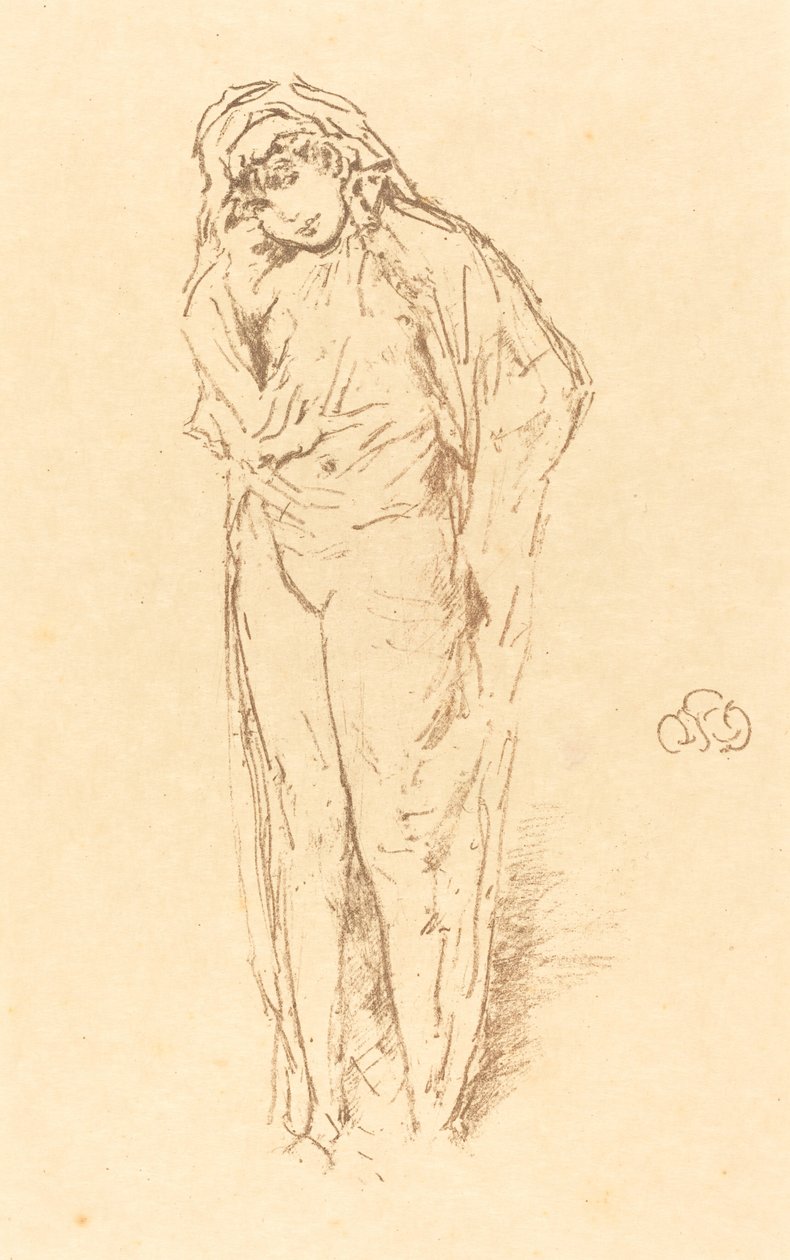 Drapert figur, stående, 1891. av James Abbott McNeill Whistler