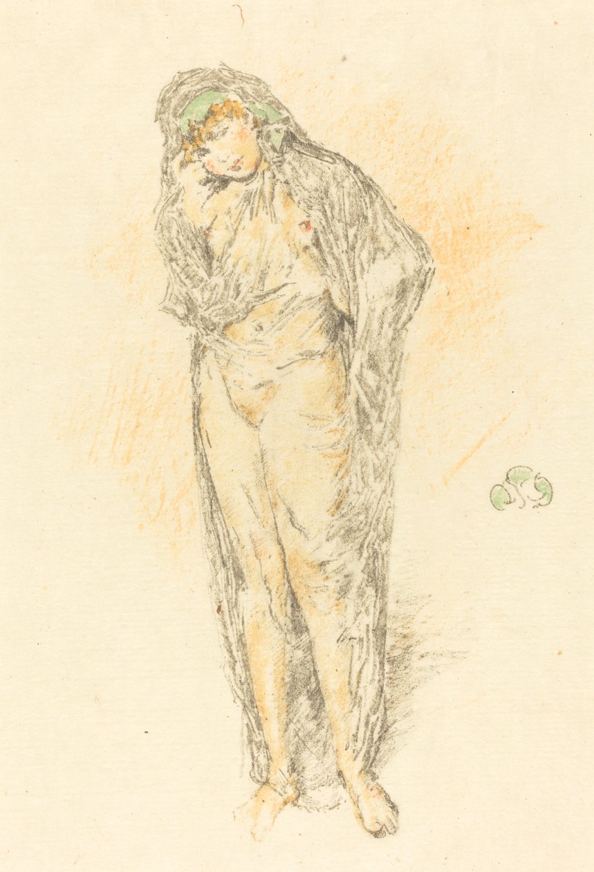 Drapert figur, stående, 1891. av James Abbott McNeill Whistler