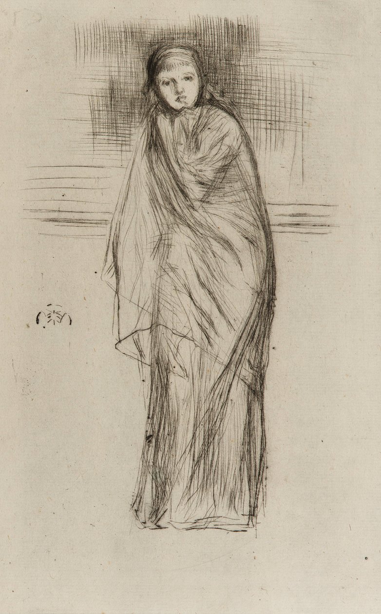 Drapert modell, 1870. av James Abbott McNeill Whistler