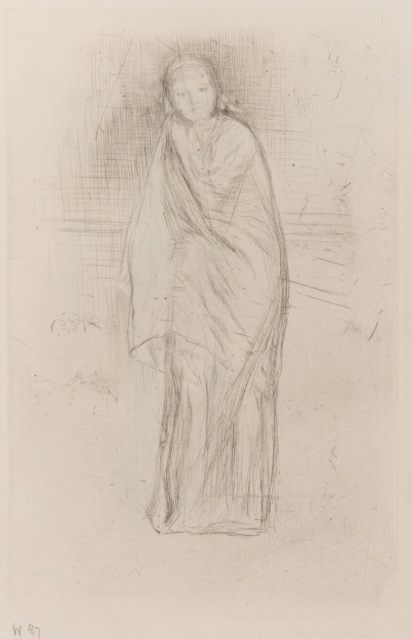 Drapert modell, 1870. av James Abbott McNeill Whistler