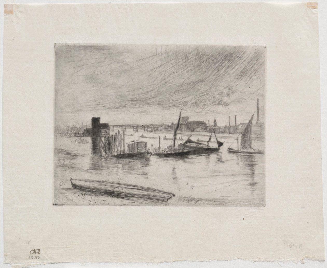 Tidlig morgen, Battersea. av James Abbott McNeill Whistler