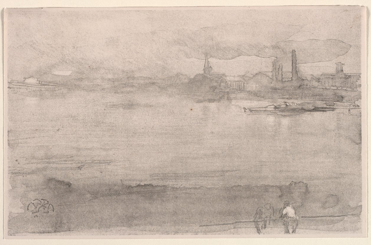 Tidlig morgen: Themsen ved Battersea, London, 1878. av James Abbott McNeill Whistler