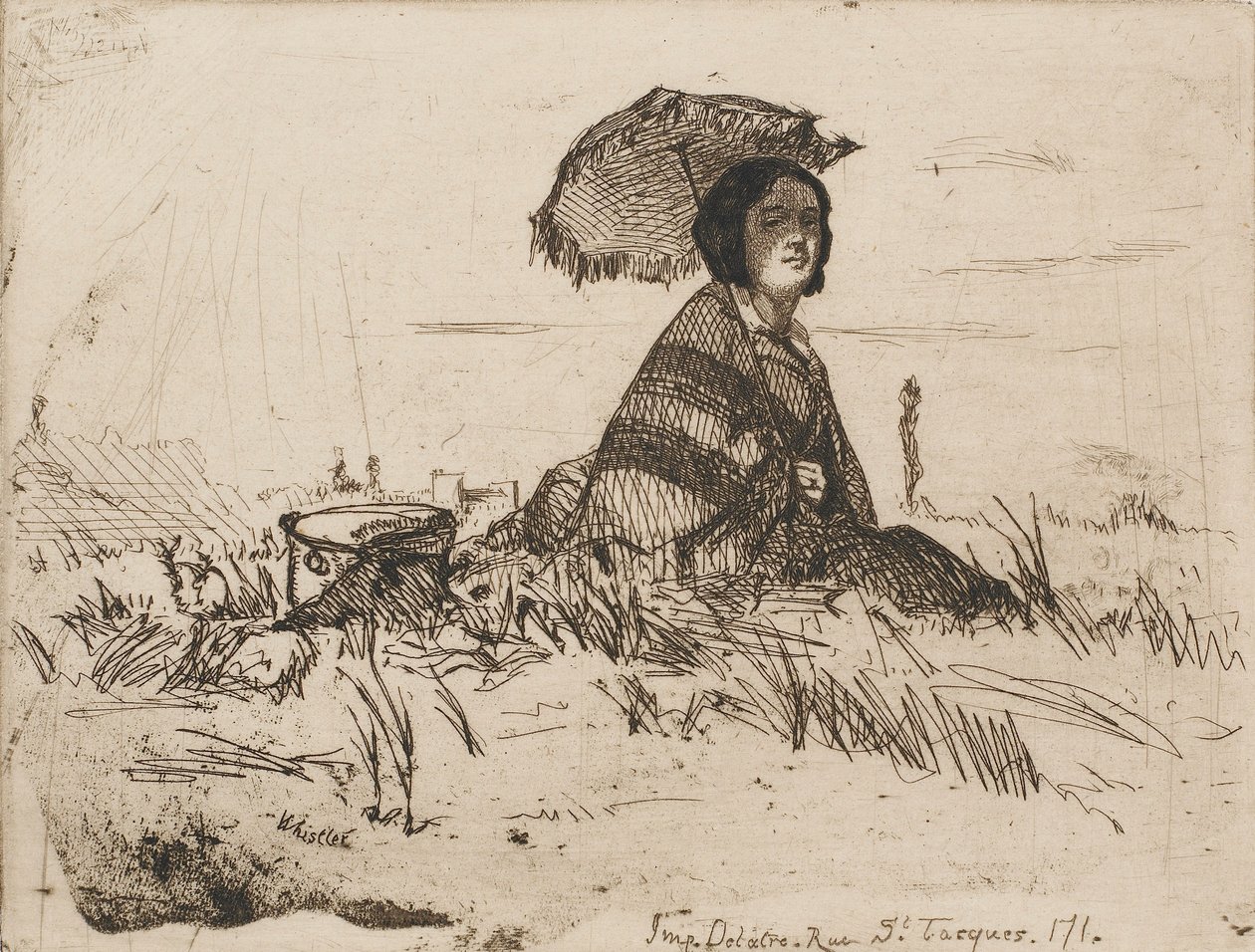 I full sol, 1858. av James Abbott McNeill Whistler