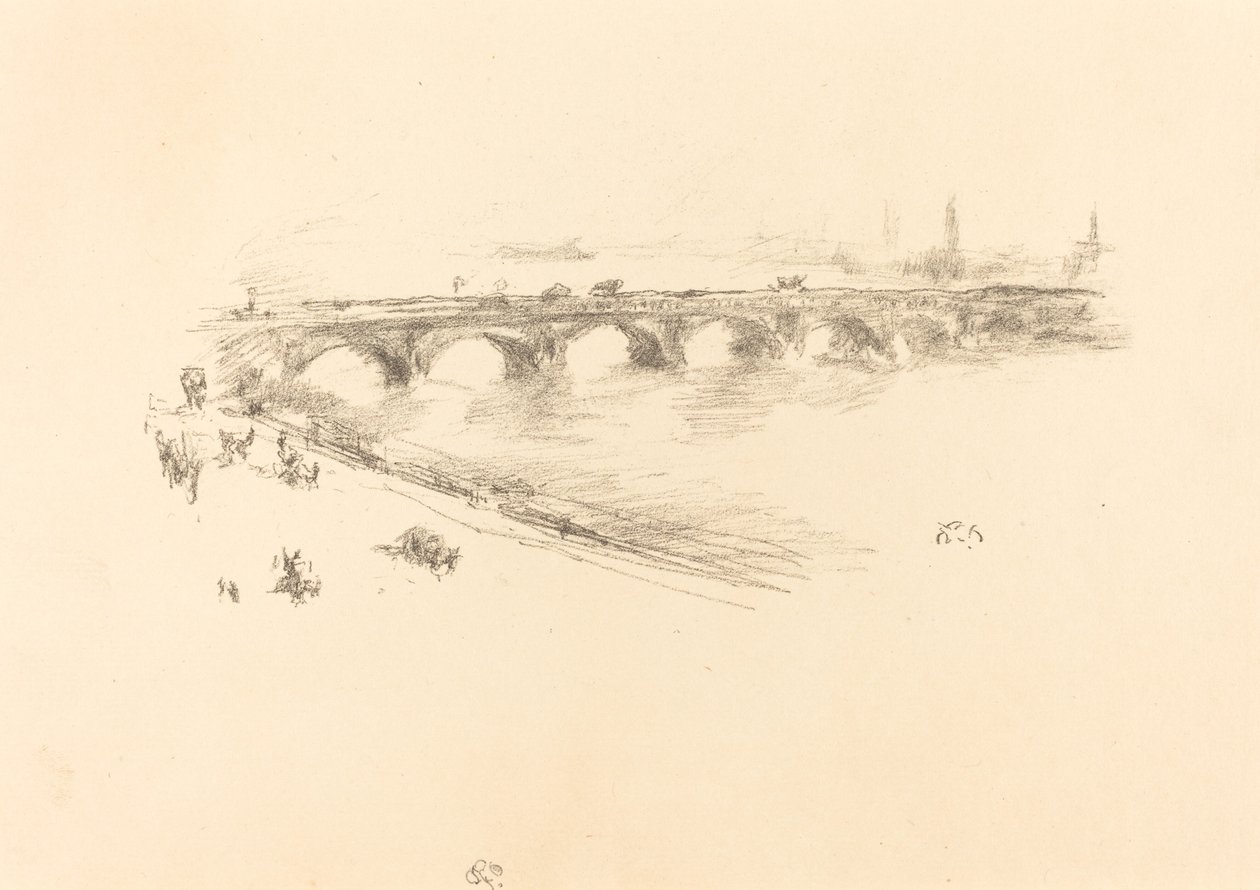 Kveld, Little Waterloo Bridge, 1896. av James Abbott McNeill Whistler