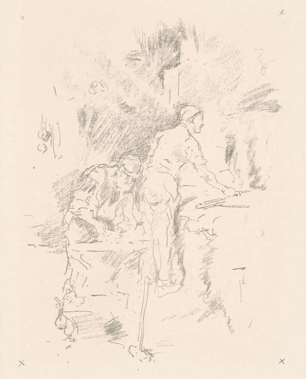 Far og sønn, 1895. av James Abbott McNeill Whistler