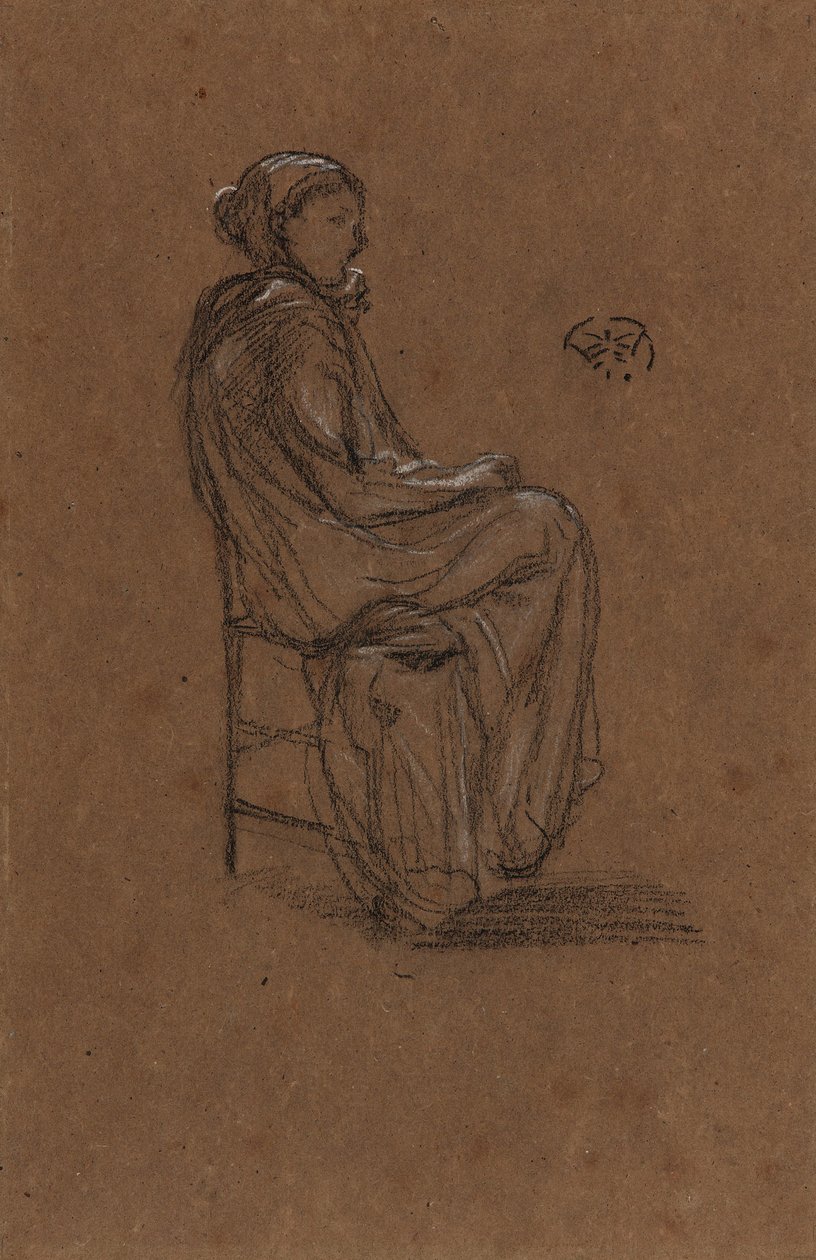 Kvinnefigur, sittende, 1870-1873. av James Abbott McNeill Whistler