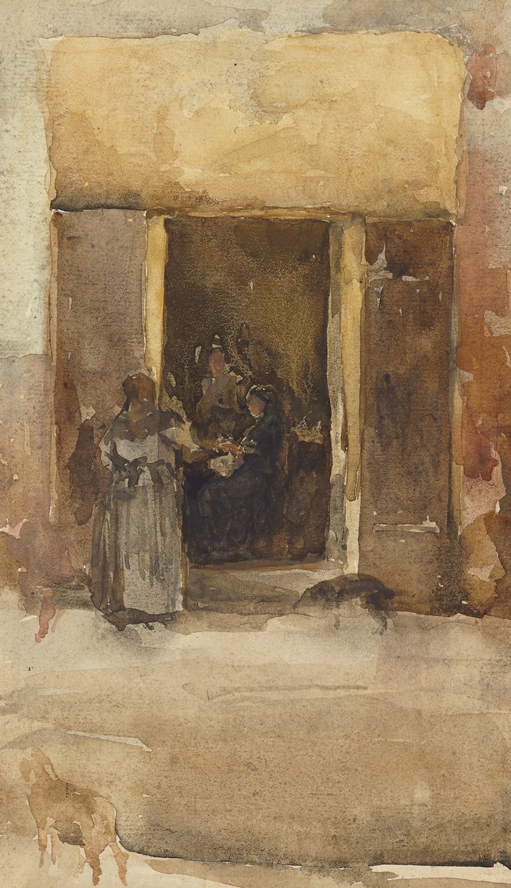 Figurer i en døråpning, ca. 1897-99 av James Abbott McNeill Whistler