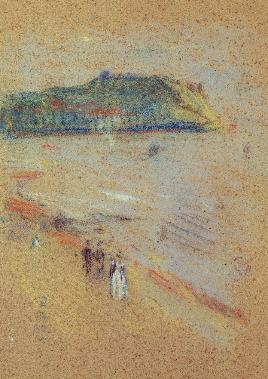 Figurer på en strand nær klipper av James Abbott McNeill Whistler