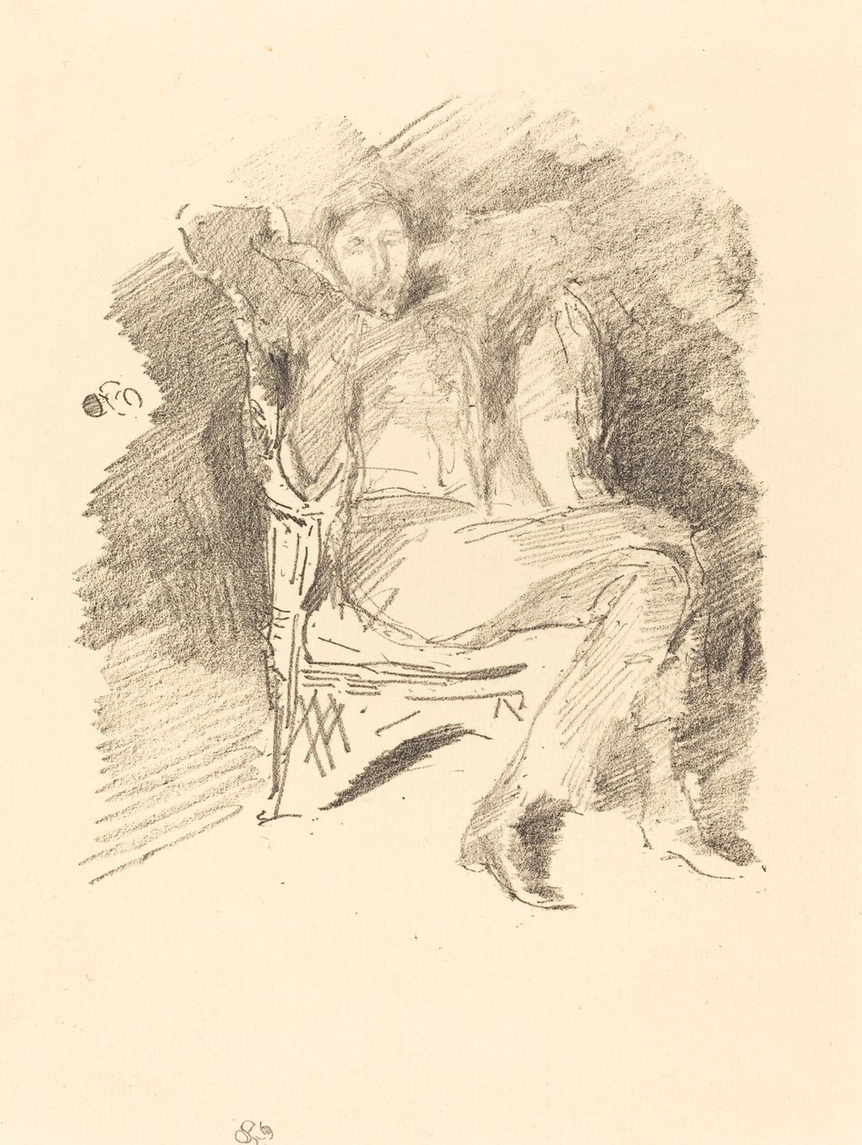 Firelight: Joseph Pennell, nr. 1, 1896. av James Abbott McNeill Whistler