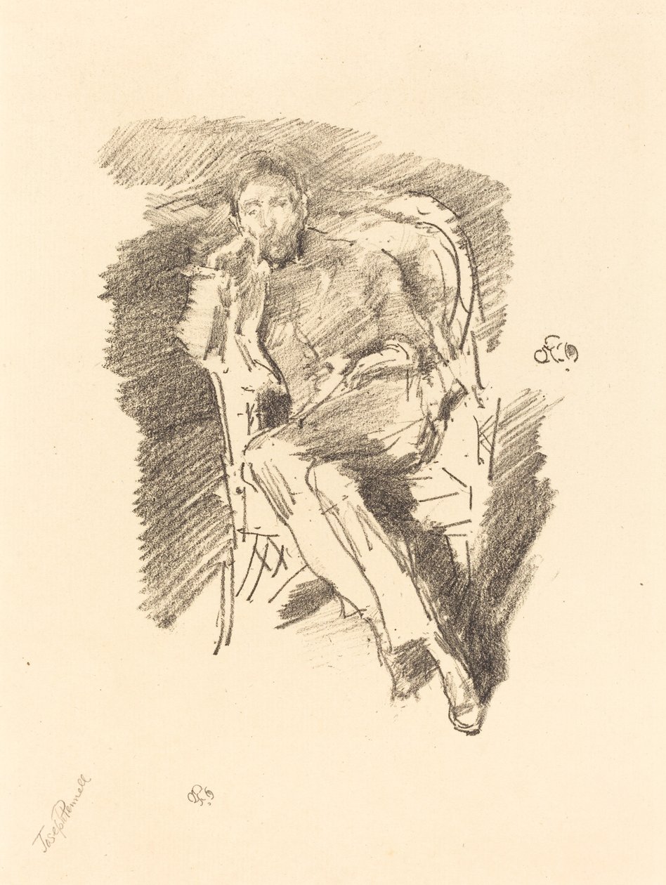 Firelight: Joseph Pennell, nr. 2, 1896. av James Abbott McNeill Whistler