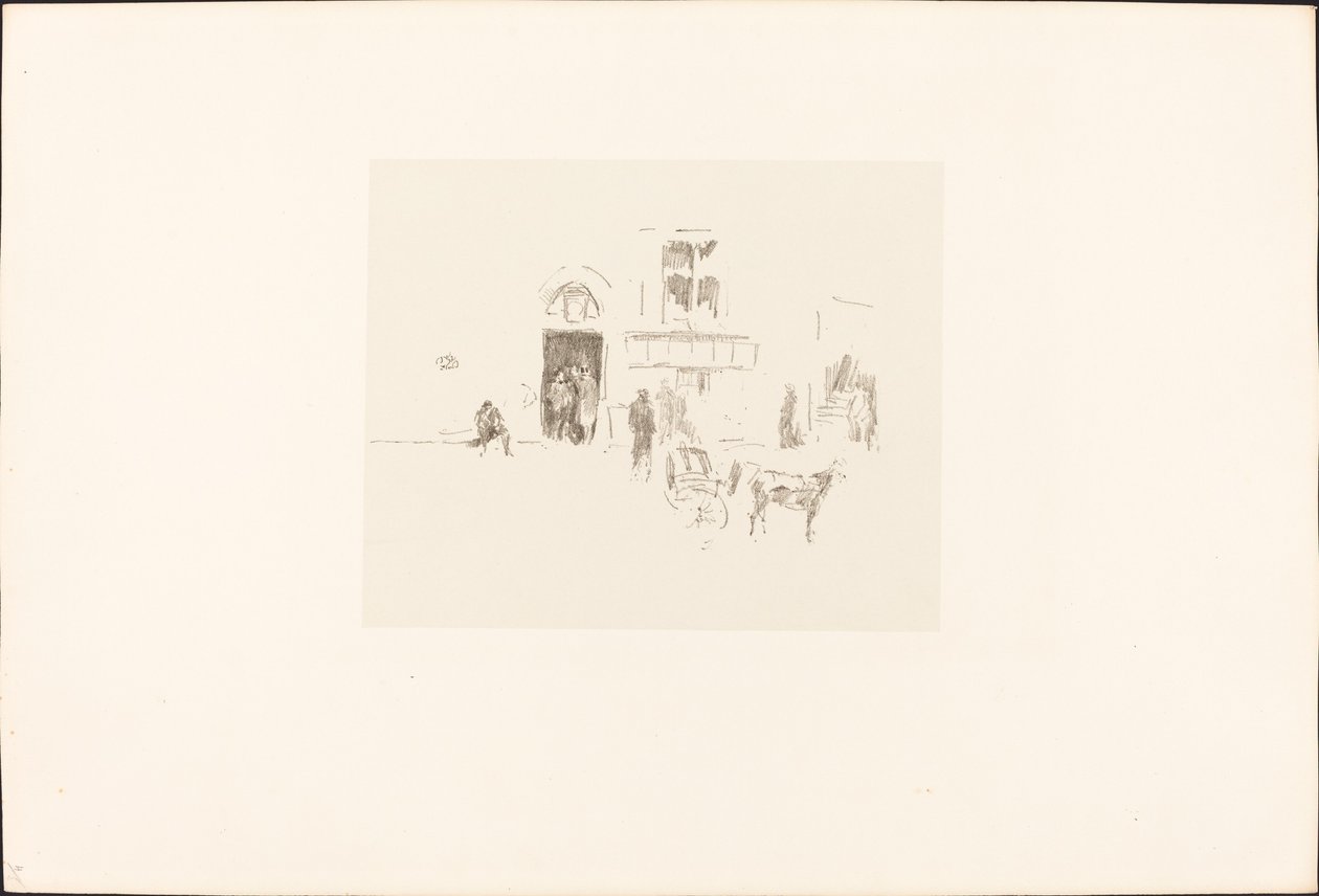 Gaiety Stage Door, 18791887. av James Abbott McNeill Whistler