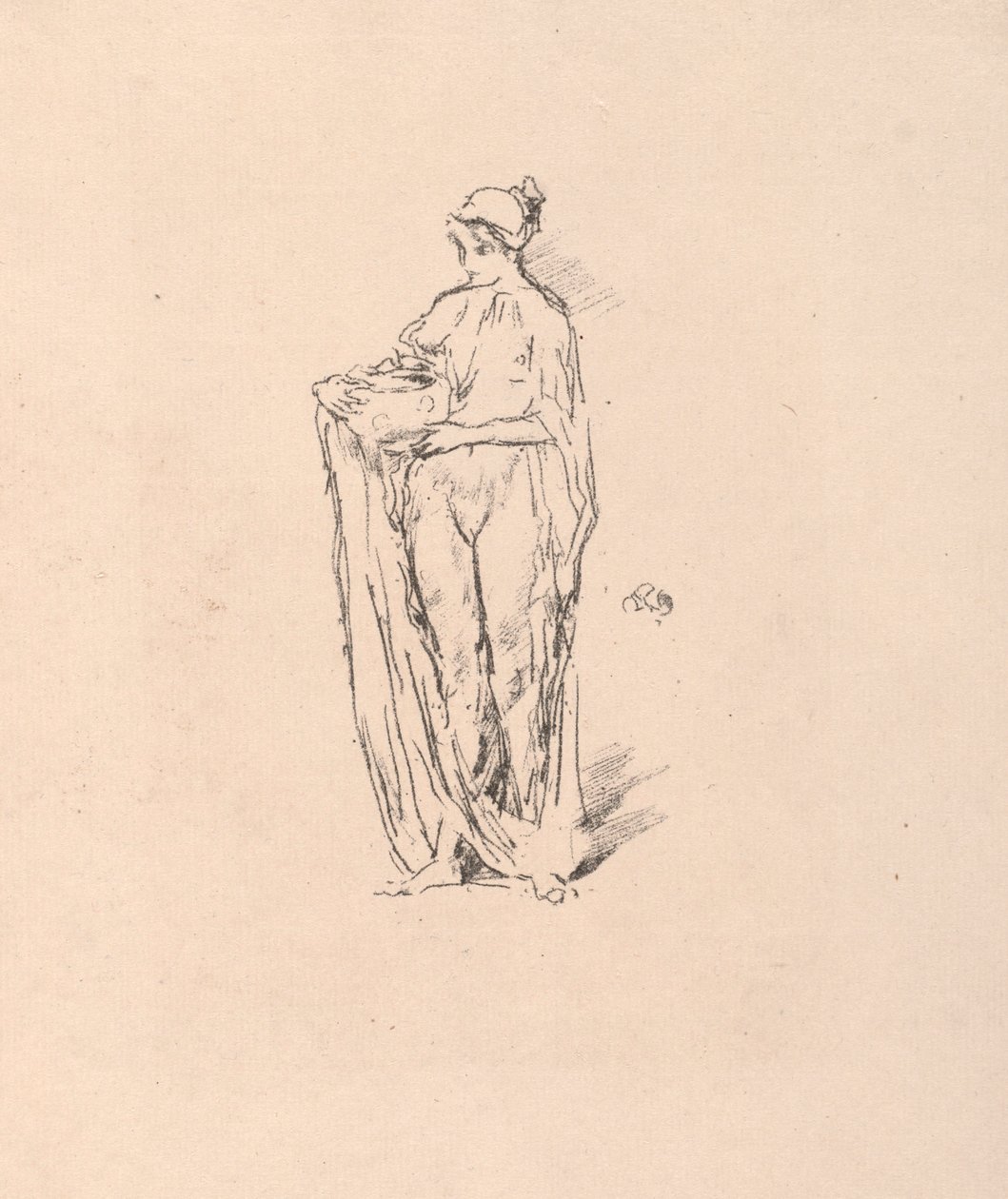 Jente med skål, 1895. av James Abbott McNeill Whistler