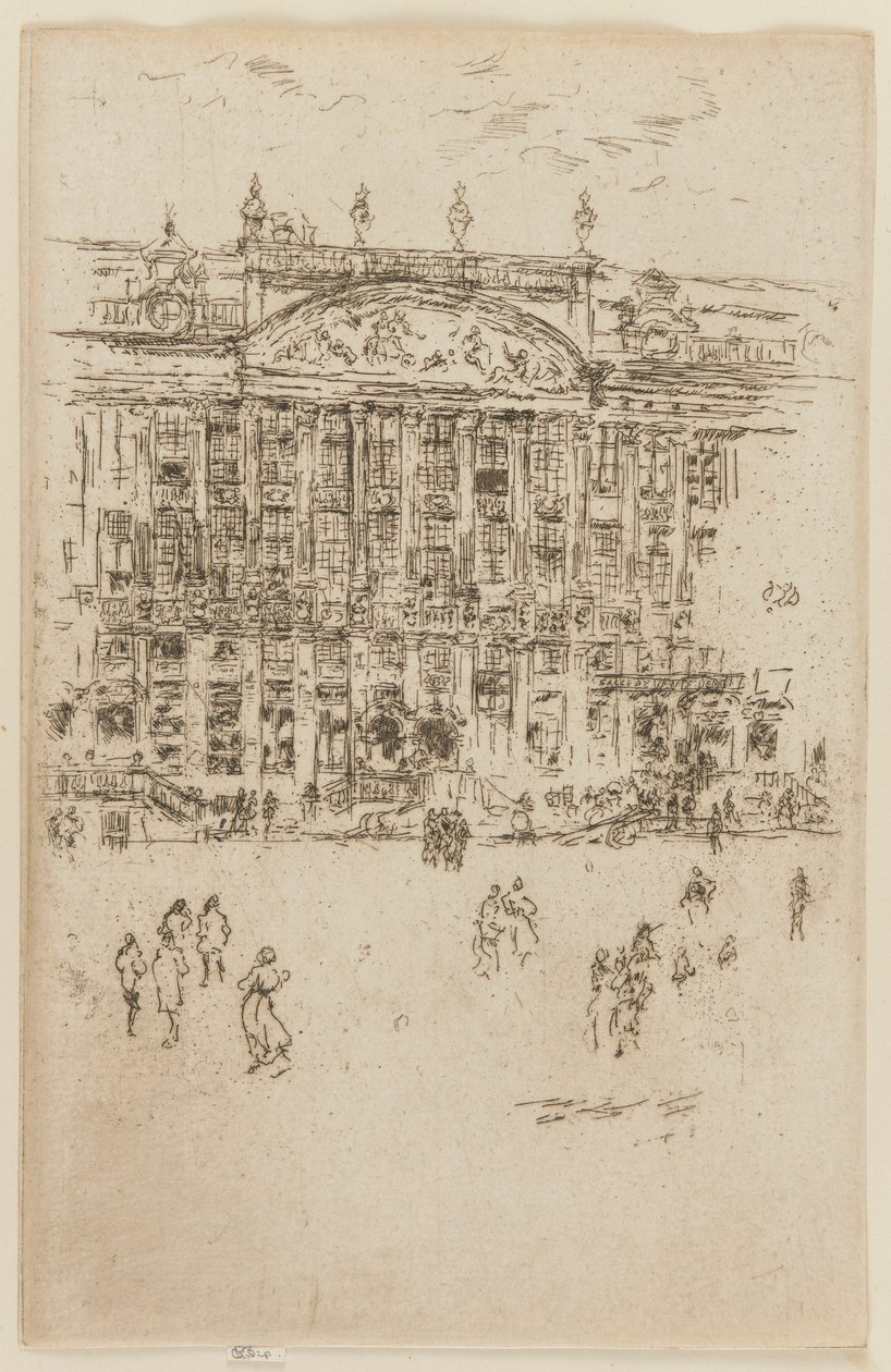 Grand' Place, Brussel, 1887. av James Abbott McNeill Whistler